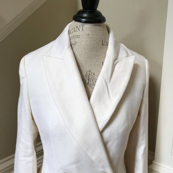 NWT JCrew Mirabelle Top Coat Womens 00 Ivory Cream Italian Wool Cashmere BM546 - Picture 7 of 11